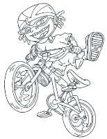 A coloring page of rocket power
